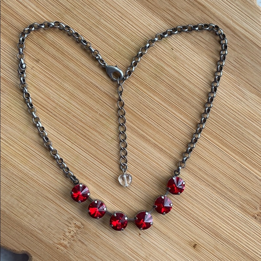 Valentine Red Crystal Necklace - Picture 2 of 3
